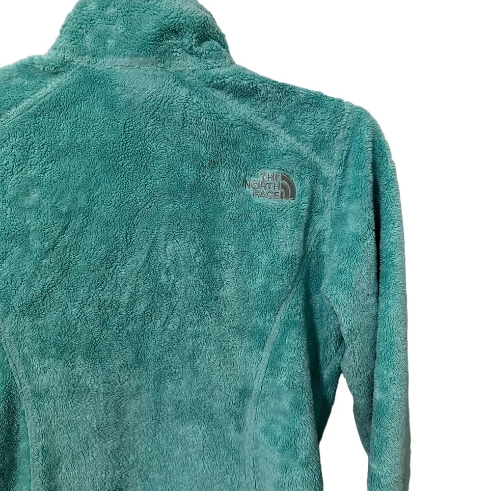 The North Face Osito Fleece Green Jacket Girls Full Zip‎ Up Fleece Fuzzy Size L